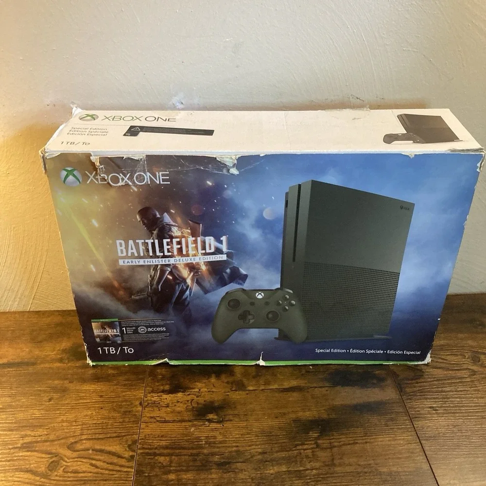 XBOX ONE S - Battlefield 1 Early Enlister Deluxe Edition - EMPTY BOX & INSERTS!!